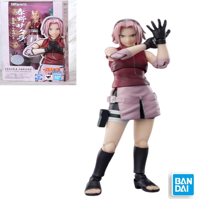 

Original Bandai Genuine Naruto Model Kit Anime Figures SHF Haruno Sakura 2.0 Action Figure Collection Model for Children's Toys