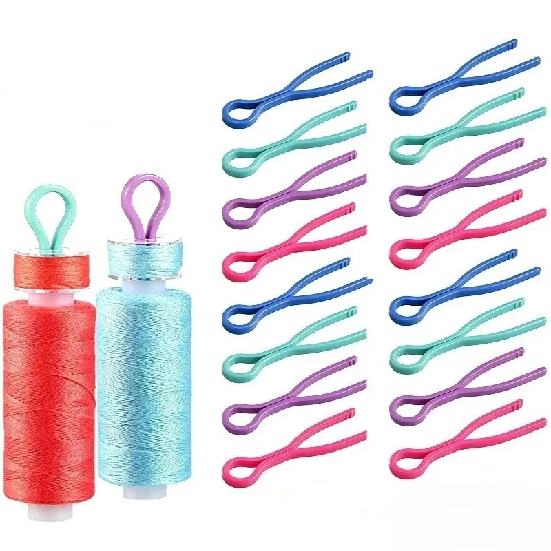 23 pcs Bobbin Thread Keepers, Prevents Thread Unwinding, suitable for Embroidery Thread Storage, Random Color Assortment