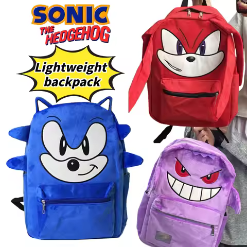 Sonic The Hedgehog Shadow the Hedgehog Sonic High-value Creative Large Capacity Backpack Couple's School Bag Travel Backpack