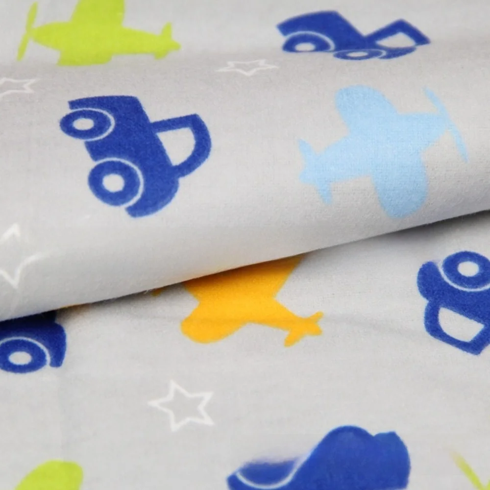4Pcs Pack Flannel Receiving Blanket Super Soft 76x76cm Bedsheet Blanket Twill Weave Printed Newborn Swaddle