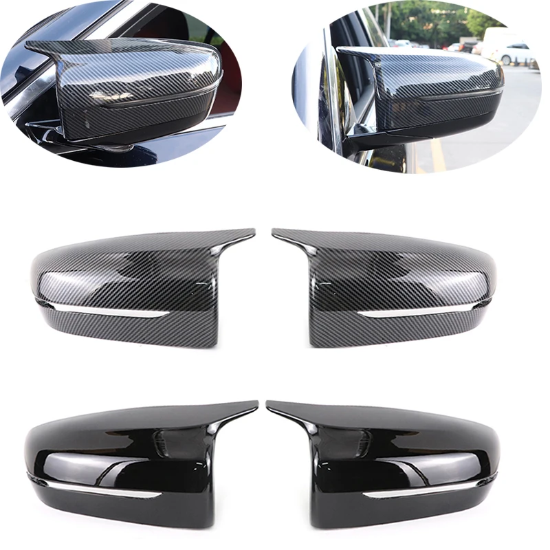 Fibra de carbono exterior lateral espelho retrovisor capa guarnição para bmw 3 4 5 7 8-series g20 g21 g28 g11 g12 g14 g15 g16 g30 g31 g38 g22