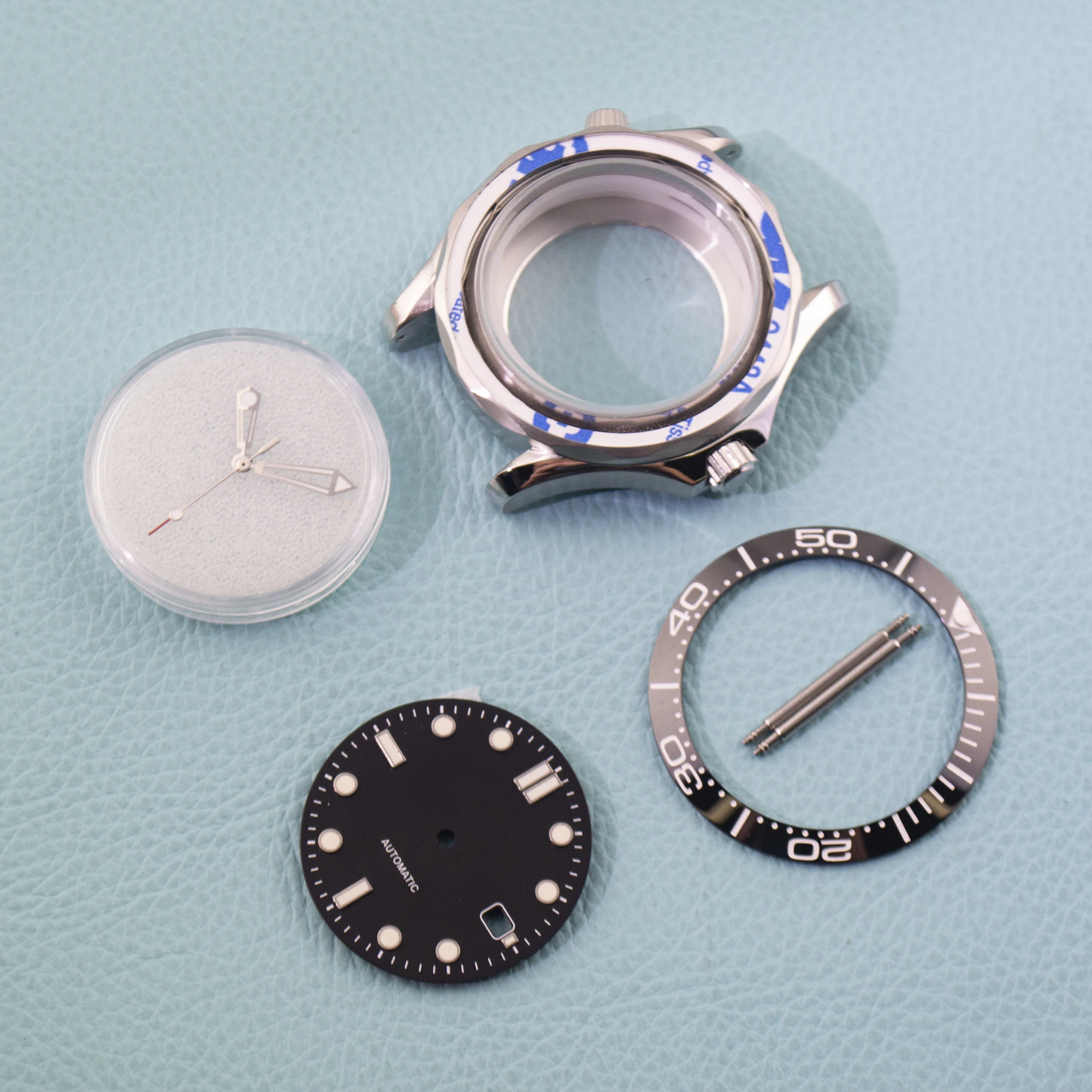 NH35 Watch Case NH35 Dial for Seamaster 300 Case Stainless Steel 10ATM Waterproof Watch Case fit NH35 Automactic Movement