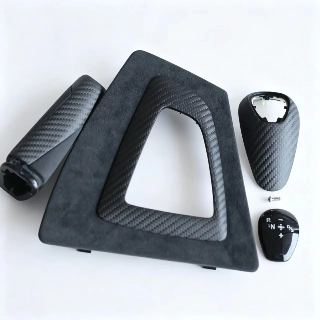 Suitable for F87M2 Dry Carbon Suede Gear Interior Kit Dry Carbon Central Control Panel Hand Brake Cover Shift Cover Modification