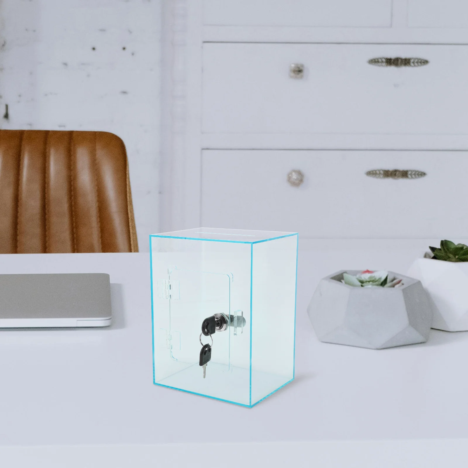 

Acrylic Money Box With Lock Clear Savings Jar For Tips Coins Donation Large Piggy Bank Transparent Cash Storage Container