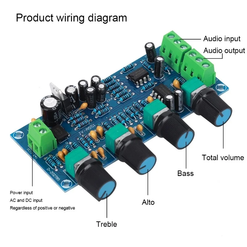 D9 Preamp Tone Board HIFI Single Power Supply Eletrical Supplies Fever Grade For NE5532 Amplifier High Fidelity Front Board Tool
