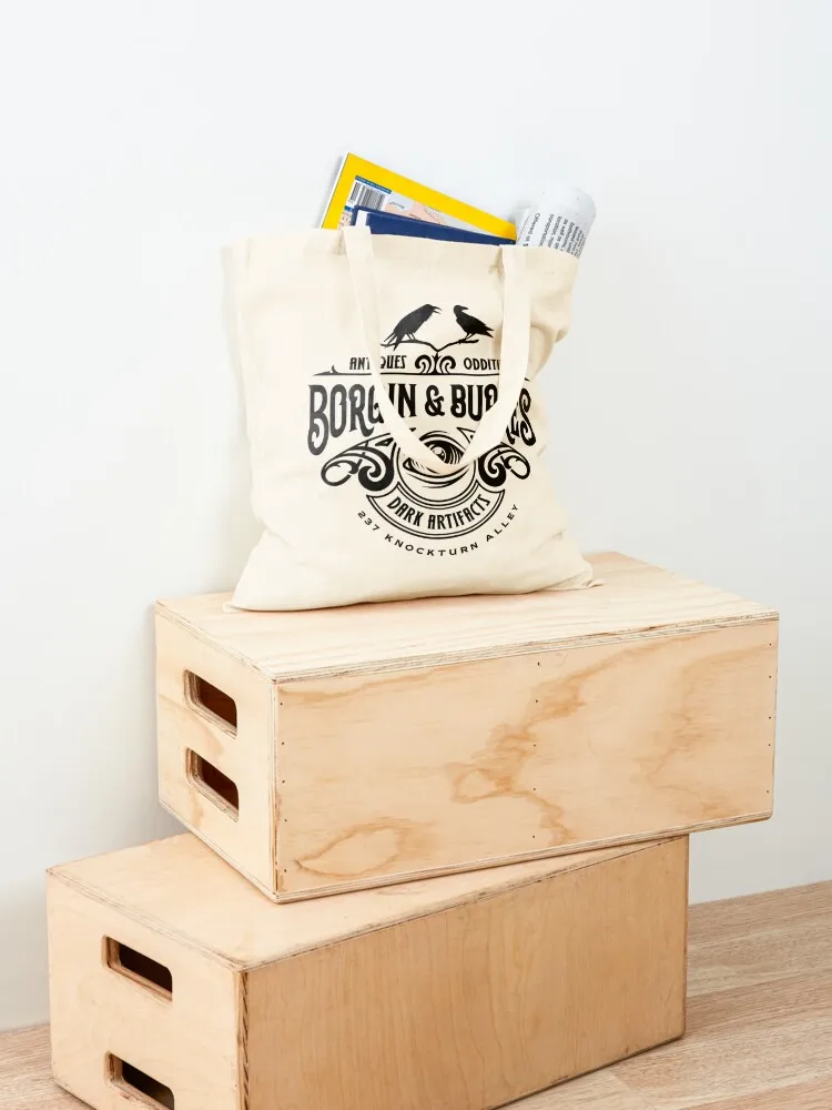 حقيبة تسوق نسائية من Borgin and Burkes حقيبة قماش للشاطئ للنساء