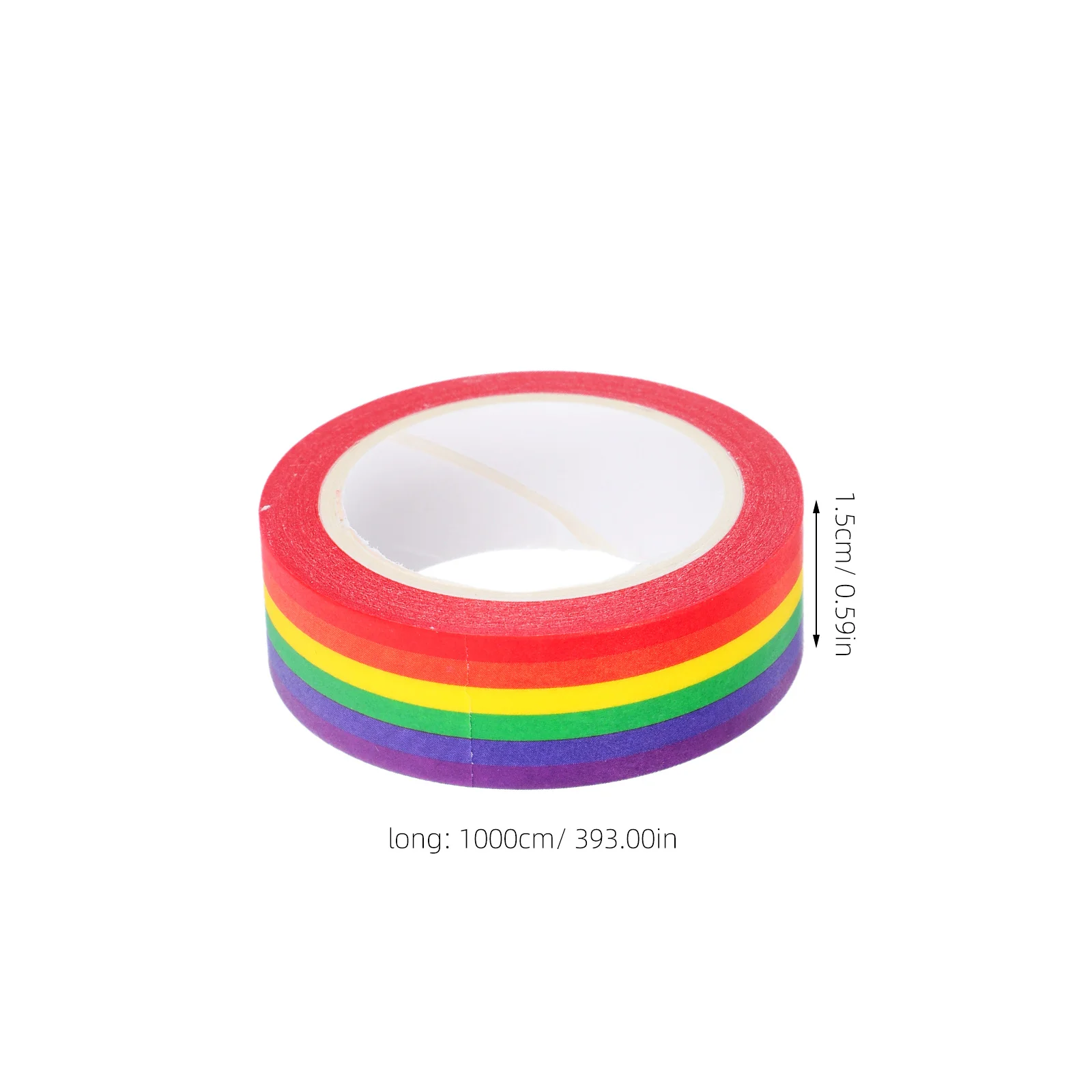 4 Buah Selotip Washi Bendera Pride Pelangi 15mmx10m Selotip Dekoratif untuk Scrapbooking DIY Planner Notebook Stiker Gay Pride Party Favor