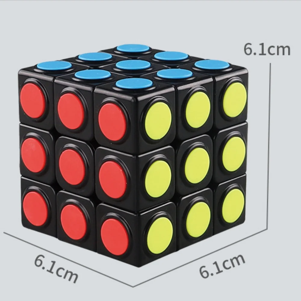 FanXin Okrągła kropka / kwadratowa / pikowana magiczna kostka 3x3 Puzzle Profesjonalna prędkość Czarna magiczna kostka Zabawki dla dzieci Prezent Zabawka Cubo Magico