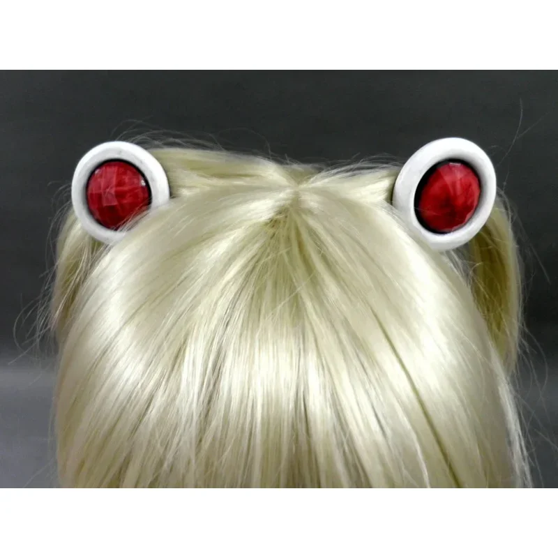 アニメコスプレスターセーラーちびムーンアクセサリーゴールデン耳飾りブローチ白帽子ちび米国ハロウィンアクセサリー MN1