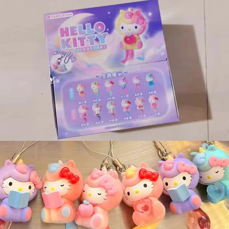 

Hello Kitty Fantasy Adventure Mengli Cartoon Cat Pendant Keychain Cute Mini Figure Bag Decoration Collectible Toys Kids Gifts