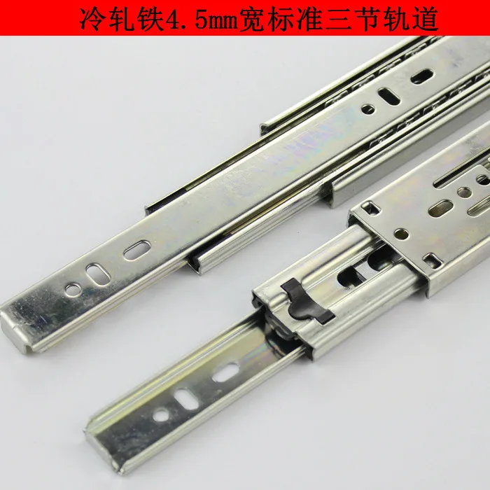 Extra Long Three Section Ball Bearing Drawer Slides In Cold Rolled Steel Quiet Electroplated Rails From To Mm Large Cabinets