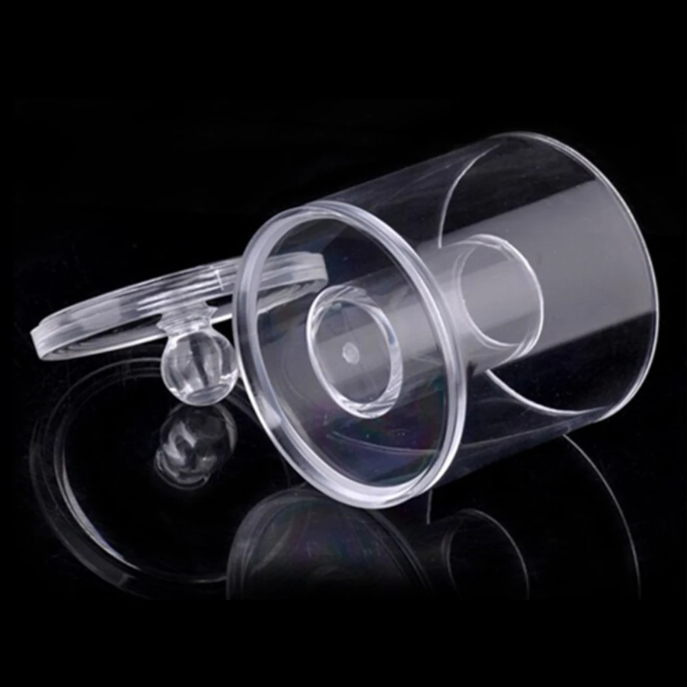 

Clear Acrylic Cotton Pads Swab Storage Jar with Lid Makeup Organizer Container for Bathroom Bedroom Swab Organizer