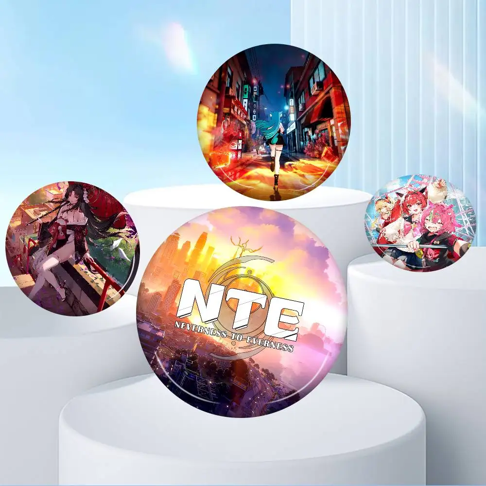 Lacrimosa Neverness to Everness NTE Creative Pins Funny Round Snap-in Brooch Badge Backpack Hat Accessories Jewelry Gifts