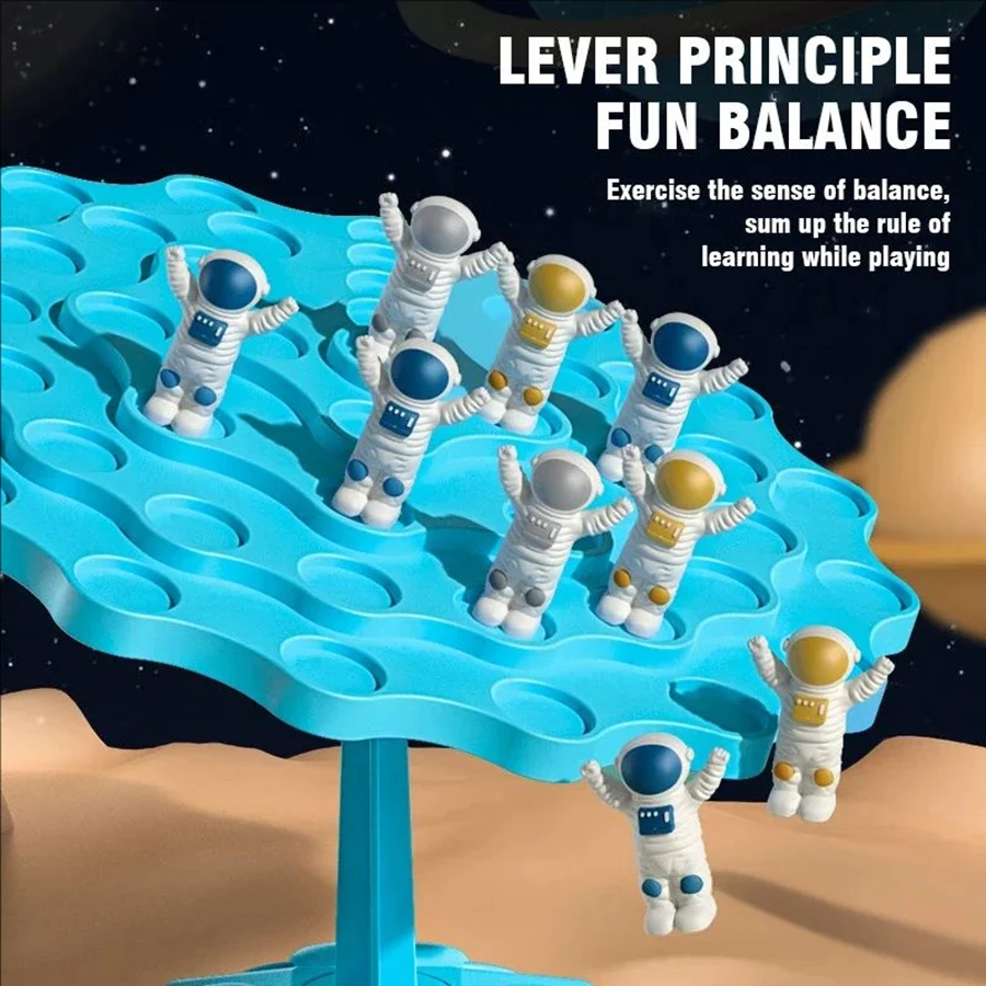 1pc children's DIY puzzle Balance Tree Folding Rabbit Astronaut board game Casual parent-child interactive tabletop combat toys