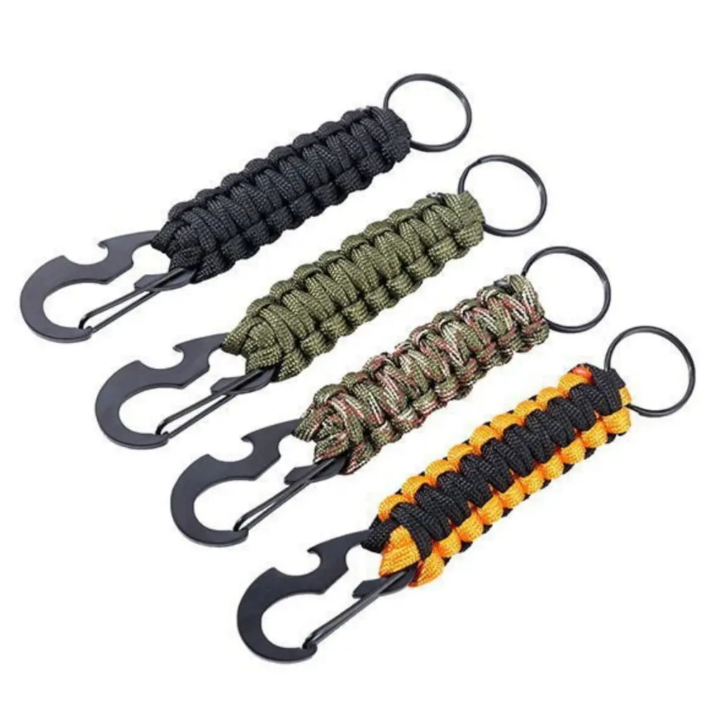 

Outdoor Tools Carabiner Hook Cord Hiking Bottle Opener Keyring Bottle Opener Key Chain Umbrella Rope Keychain Climb Keychain