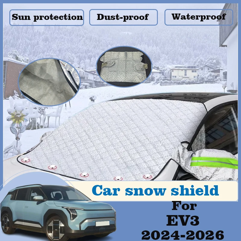 

Auto Sunshade For Kia EV3 GT Line 2024-2026 2025 Snow Cover Windshield Sun shade Frost Shield Covers Anti Dust Car Accessories