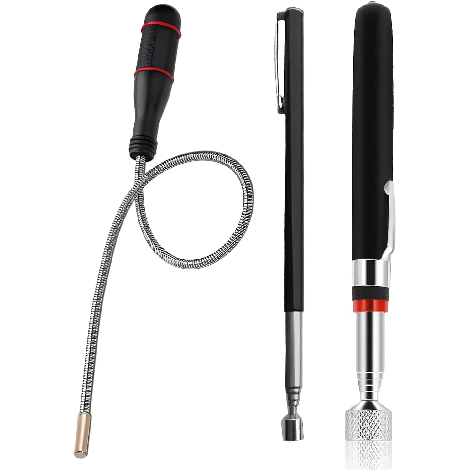3 Pack Telescopic Magnet, Magnetic Pickup Tool Magnetic Pickup Tool Extendable Retrieval Tools for Picking Up Keys, Screws