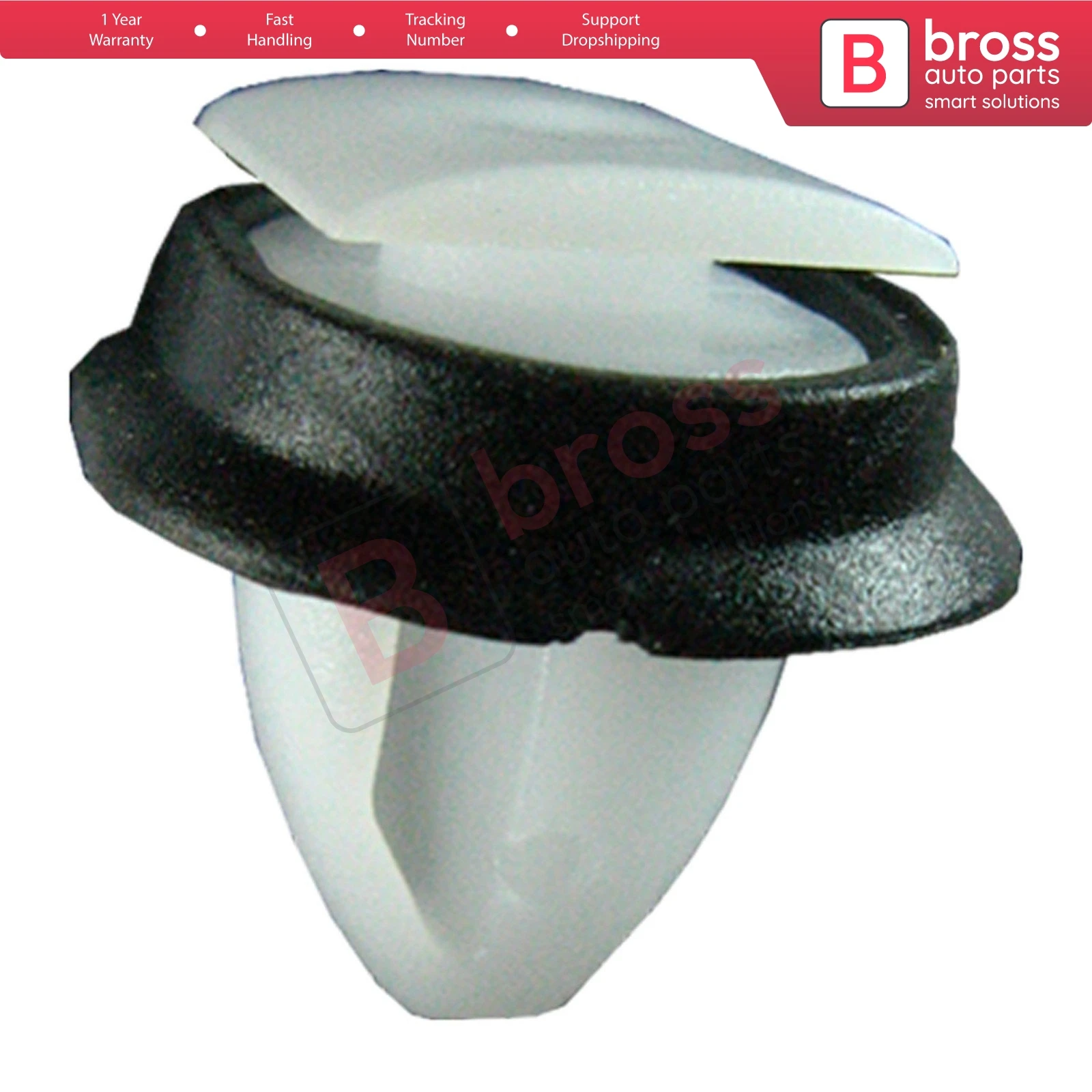 BCF406 10 Pieces Side Moulding Clip for Citroën : 856543 Fiat: 71728806, Peugeot: 856543 Made in Turkey