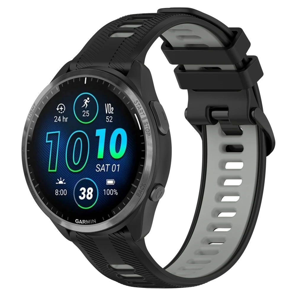 Tali Silikon Dua Warna Cocok untuk Garmin Forerunner 965 955 Aksesori Gelang Pengganti untuk Garmin Forerunner 935 745