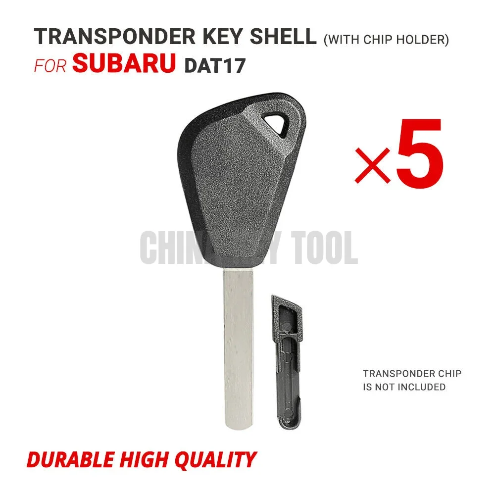 

5x NEW Replacement Transponder Key Shell For Subaru DAT17 With Chip Holder