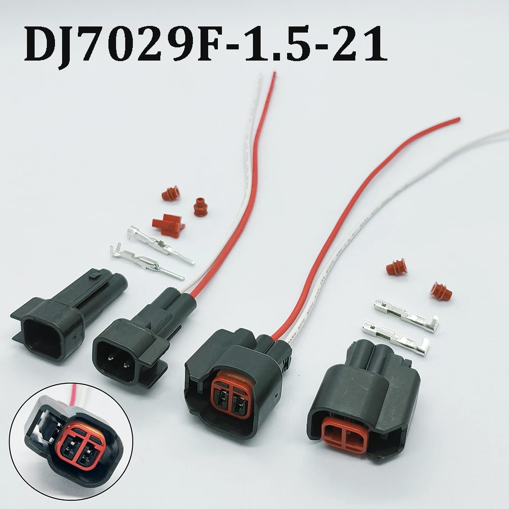 10 Stück Stecker-Buchse-Docking-Kraftstoffeinspritzdüsen-Kabelbaum-Steckverbinder 2P DJ7029F-1.5-21, geeignet für Ford Focus Mondeo Zhisheng Max Stecker – Detail 1