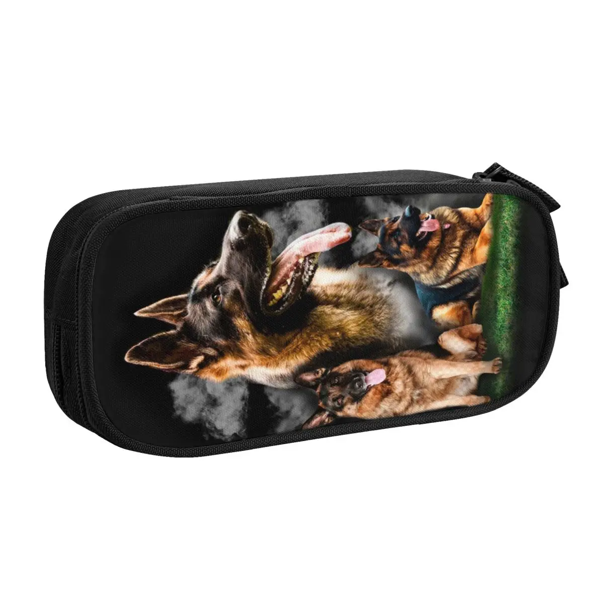 German Shepherd Dog Korean Pencil Case Boy Girl Large Storage GSD Animal Wolf Dog Pencil Box Students Stationery