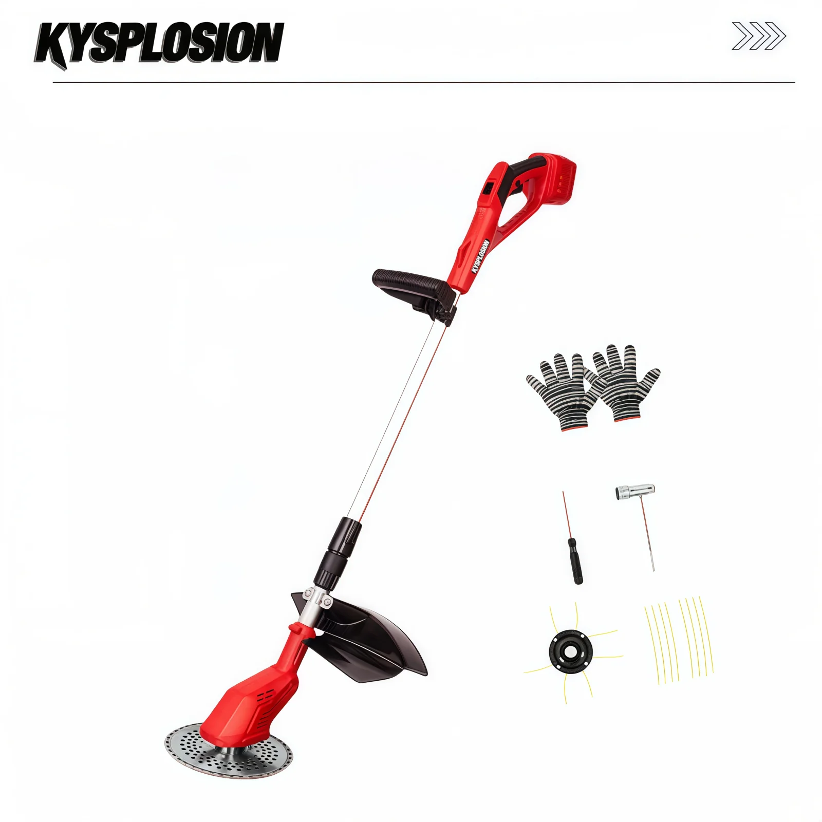 KYS Electric Brushless Motor Cordless Cutter Household Weeder For Garden Lawn Trimming Pruning Tools For Milwaukee M18 Battery