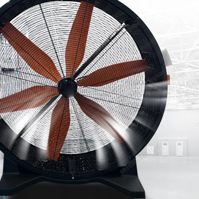 Industriële vloerventilator 220V werkplaatskoeling vernevelingsventilator met 360 °   Wielen Veiligheidsrooster 50dB Laag geluidsniveau voor ventilatie op grote ruimtes