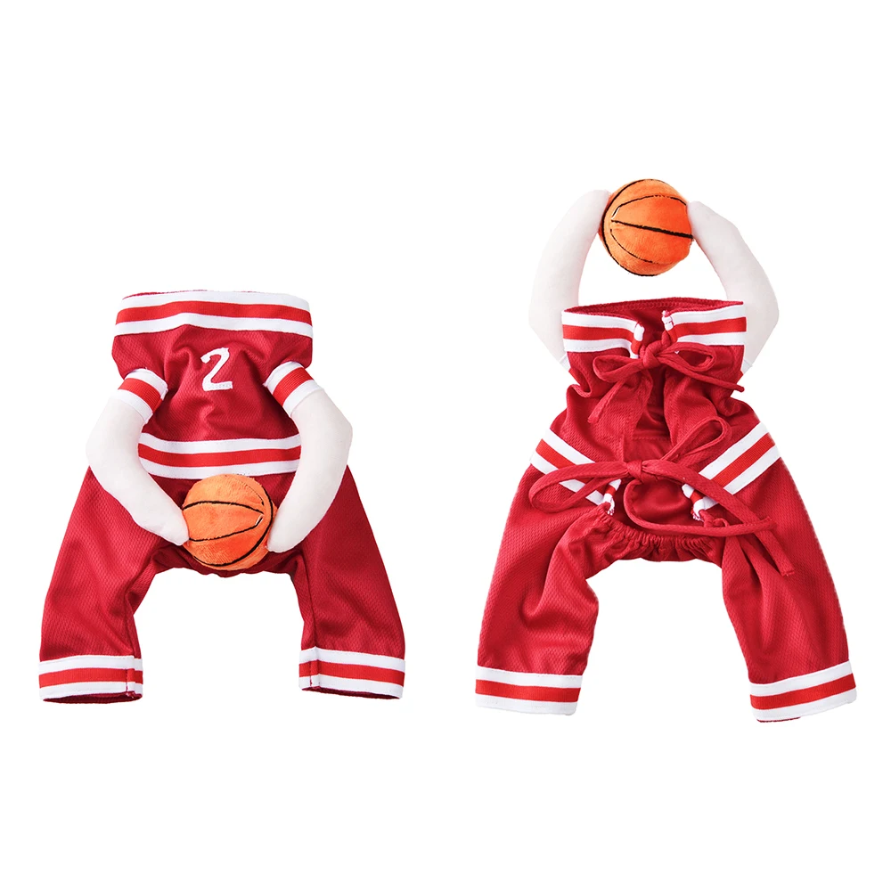 أزياء الهالوين لكرة السلة للحيوانات الأليفة قابلة للتعديل وحفلات الجرو ملابس رياضية للاعب ملابس تنكرية للكلاب الصغيرة والقطط تشيهواهوا