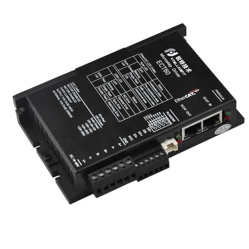 Imagem -03 - Nema 23 Driver de Passo de Circuito Fechado 6a 1850v dc Ethercat Fieldbus Driver de Motor de Passo para Mecânica Cnc Ect60