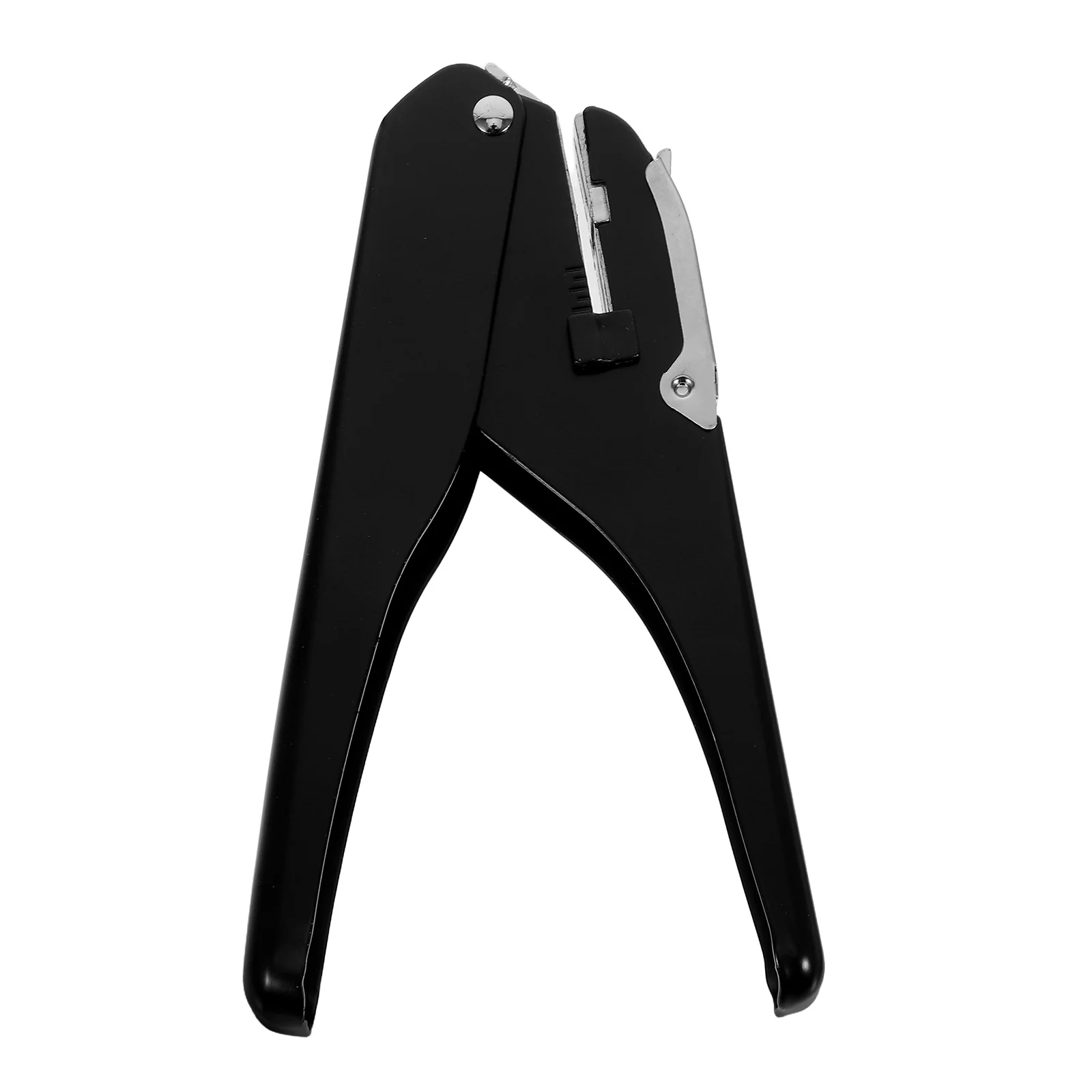 

ID Card Punching Machine 1 Hole Ellipse Manual Badge Slot Maker Black ABS Compact Durable Crafting Tool Office Use