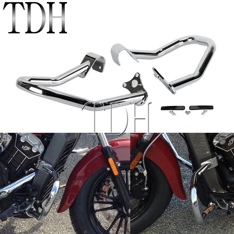 

For Indian Scout 2015-2021 Bumper Crash Bars Engine Guard Protector for Scout Bobber Twenty Sixty 100th Anniversary 2881756-156