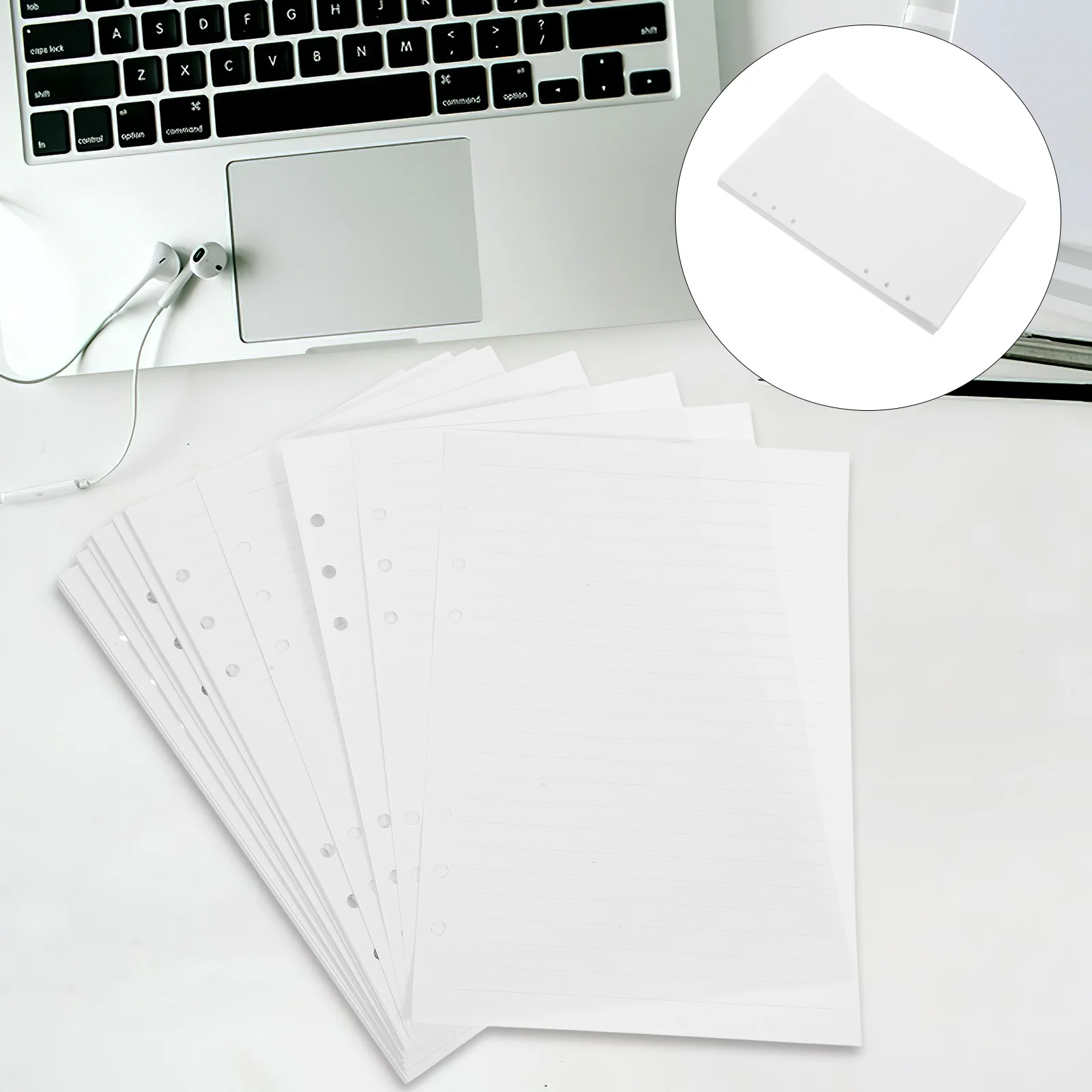 80 Sheets A5 Planner Refill Paper Thick Smooth Loose Leaf Paper for Notebook Notepad Binder Inserts Writing Drawing Travel