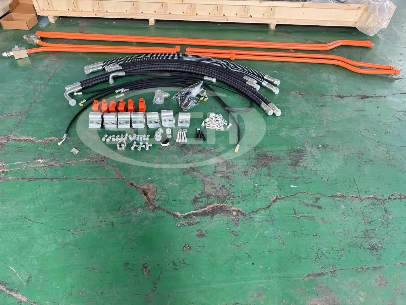 ZX245 Excavator Aux Installation Hydraulic Breaker Piping Kits Pipe Line