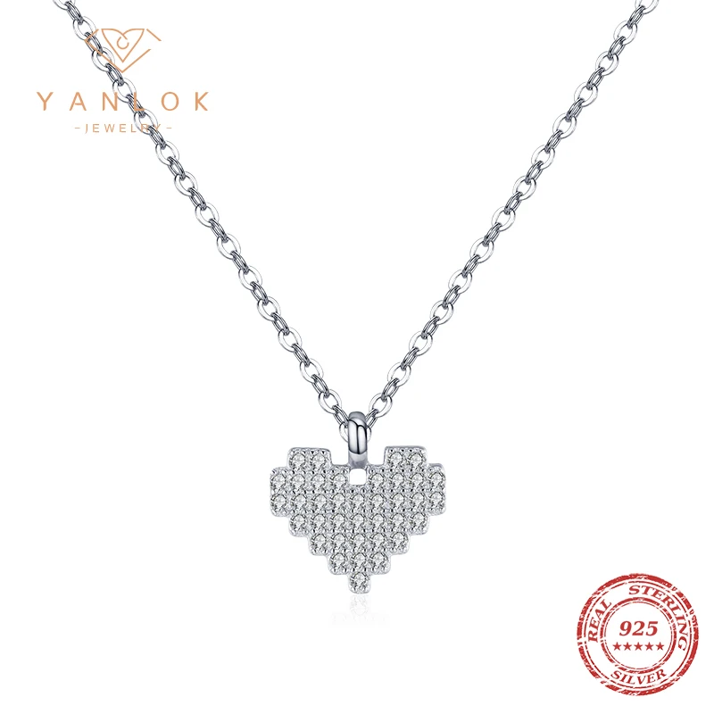 قلادة من الفضة الإسترلينية للنساء ، قلادة لطيفة ، خاتم بسيط ، هدية عيد الحب ، مجوهرات كلاسيكية