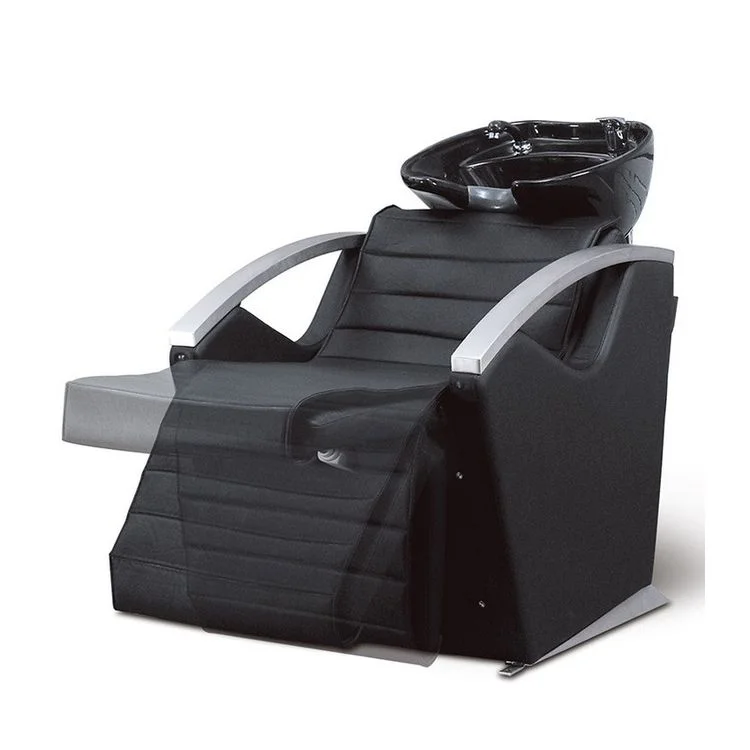 New Arrival Footrest Adjustable Remote Control Stainless Steel Handle Electric Shampoo Chair with Bowls