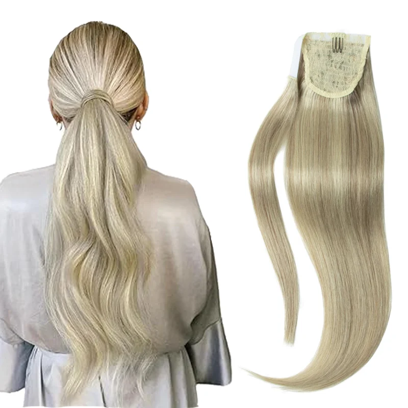 

Накладные пряди «конский хвост» из натуральных волос Remy, шелковисто-прямые, долговечные и комфортные в использовании