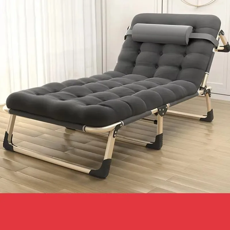 Foldable Single Bed Lunch Break Bed Outdoor Camping Nap Bed  Camp Cot / Folding Cot Multifunctional Recliner Sillas De Playa