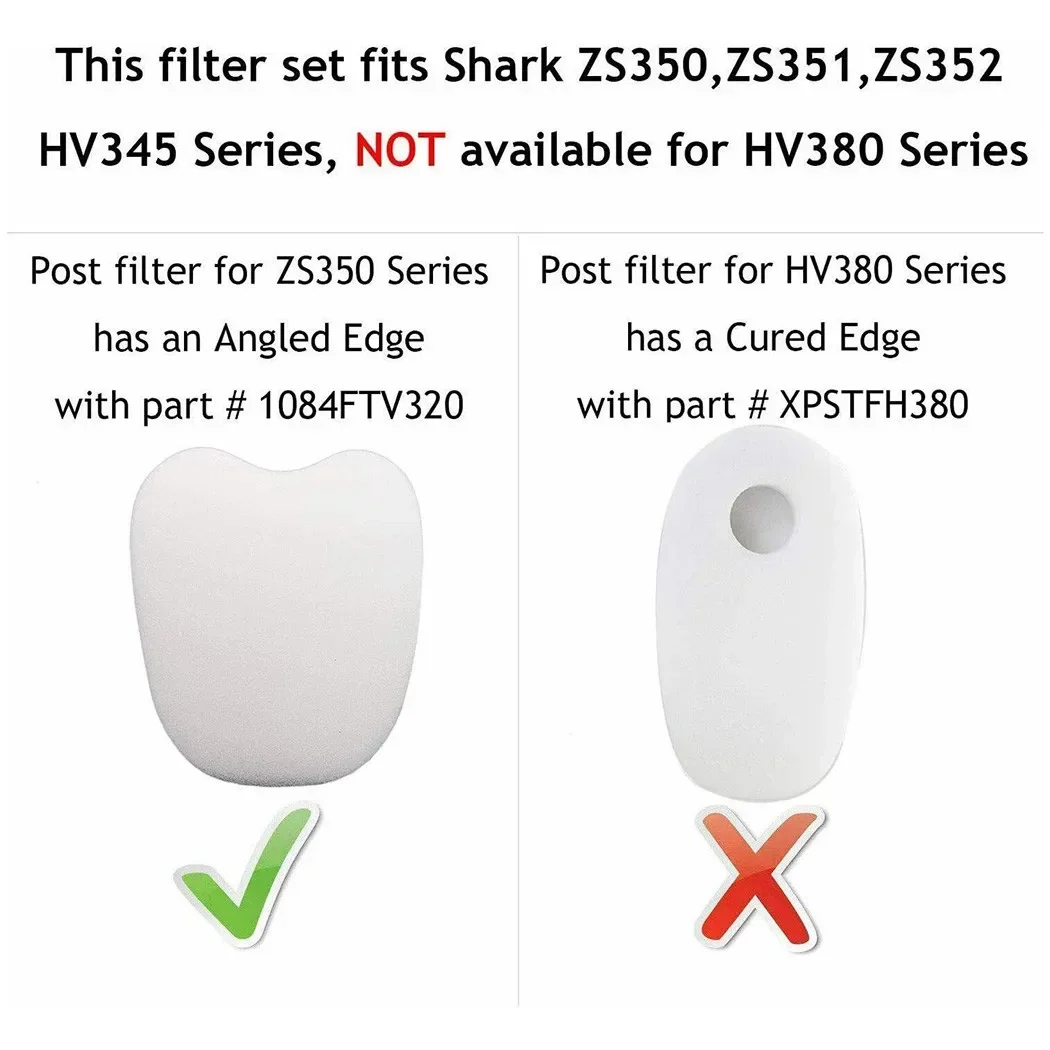 

4x Foam Felt Filters For Shark Rocket Zero-M HV345 ZS350 ZS351 ZS352 Vacuum Cleaner Highly Matched With The Original