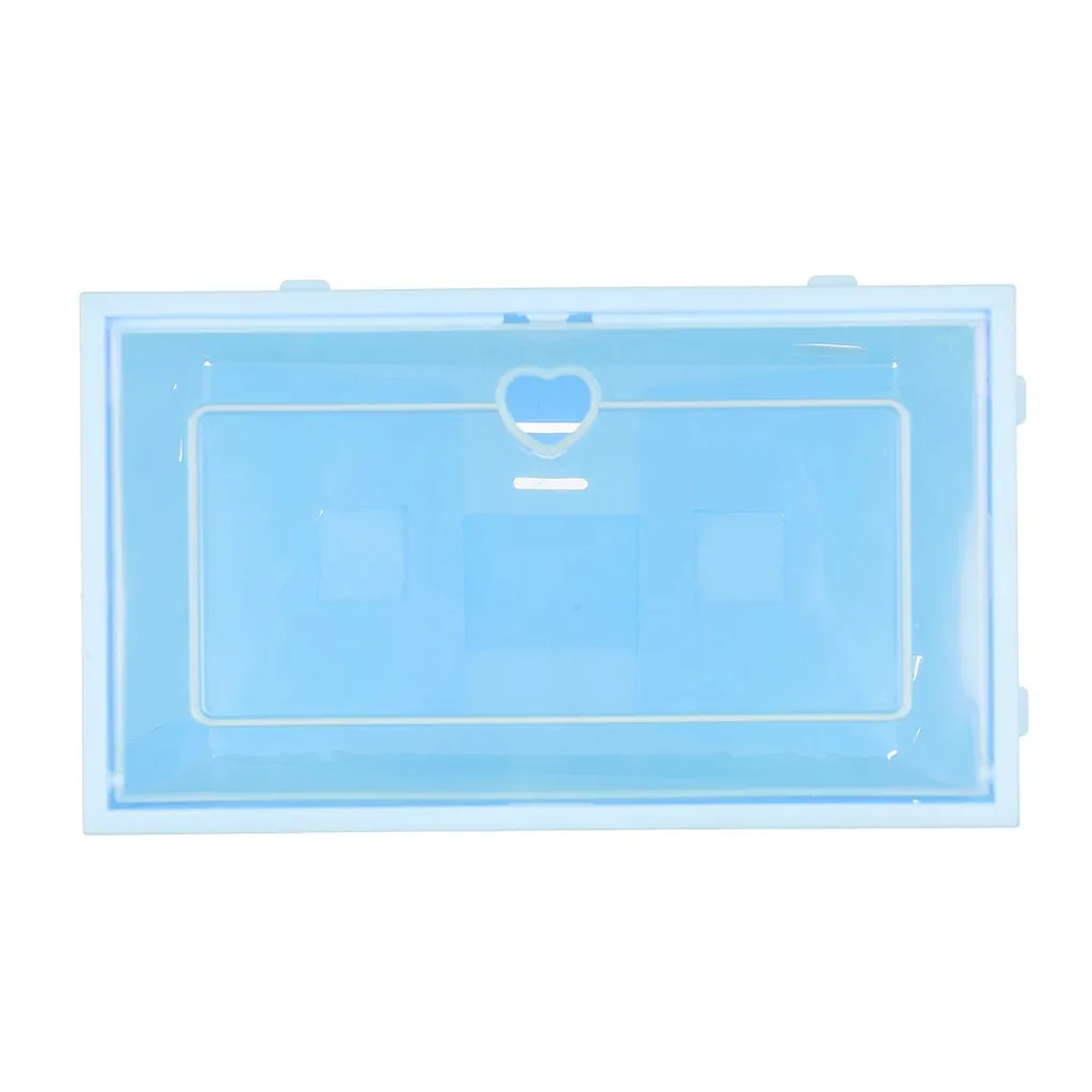 1pc Fold Plastic Shoes Case Thickened Transparent Drawer Case Plastic Shoe Boxes Stackable Box Shoe Organizer Shoebox