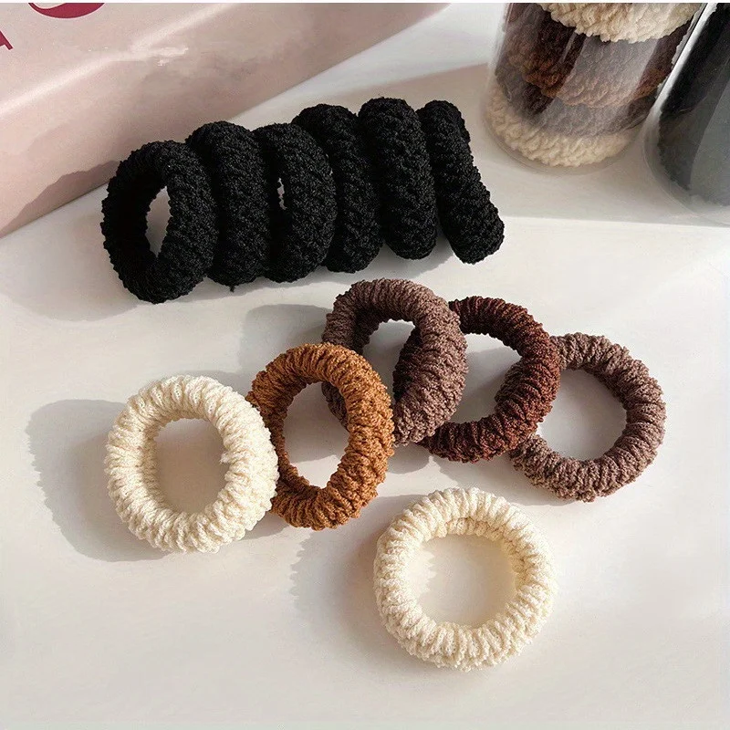 5pcs/Set High Elastic Hair Rubber Bands Casual Hair Ties Thick Hair Ropes Headdress For Women Female