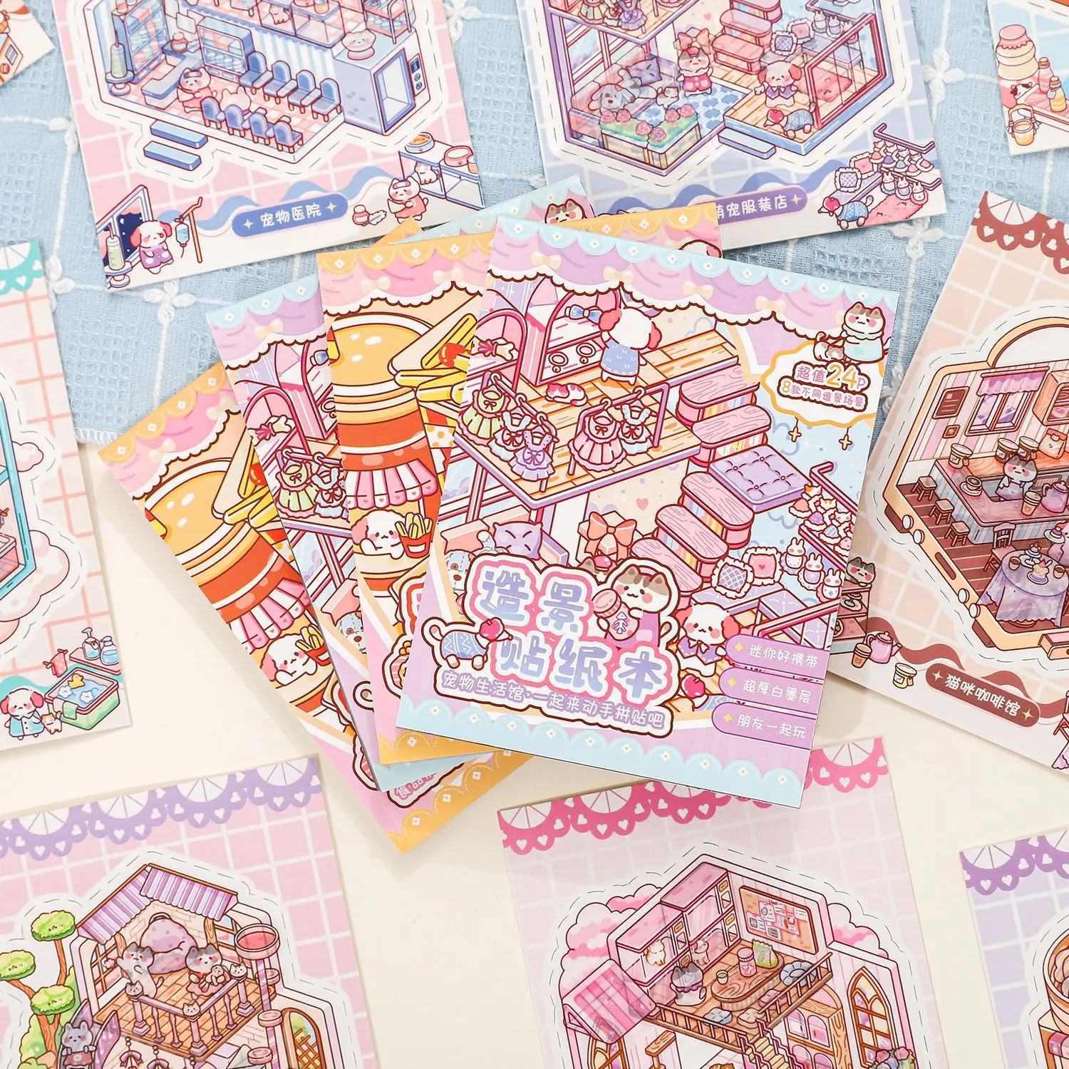 24pcs/lot Kawaii Scrapbook Stickers Good Night Life Island DIY Journaling Scrapbooking Supplies Decorative Stationery Sticker