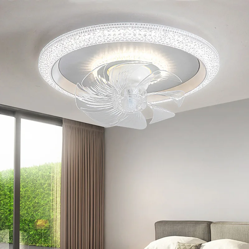 Fan Chandelier Home Office 8 Blades Led Ceiling  With Lighting Remote Control  Light 