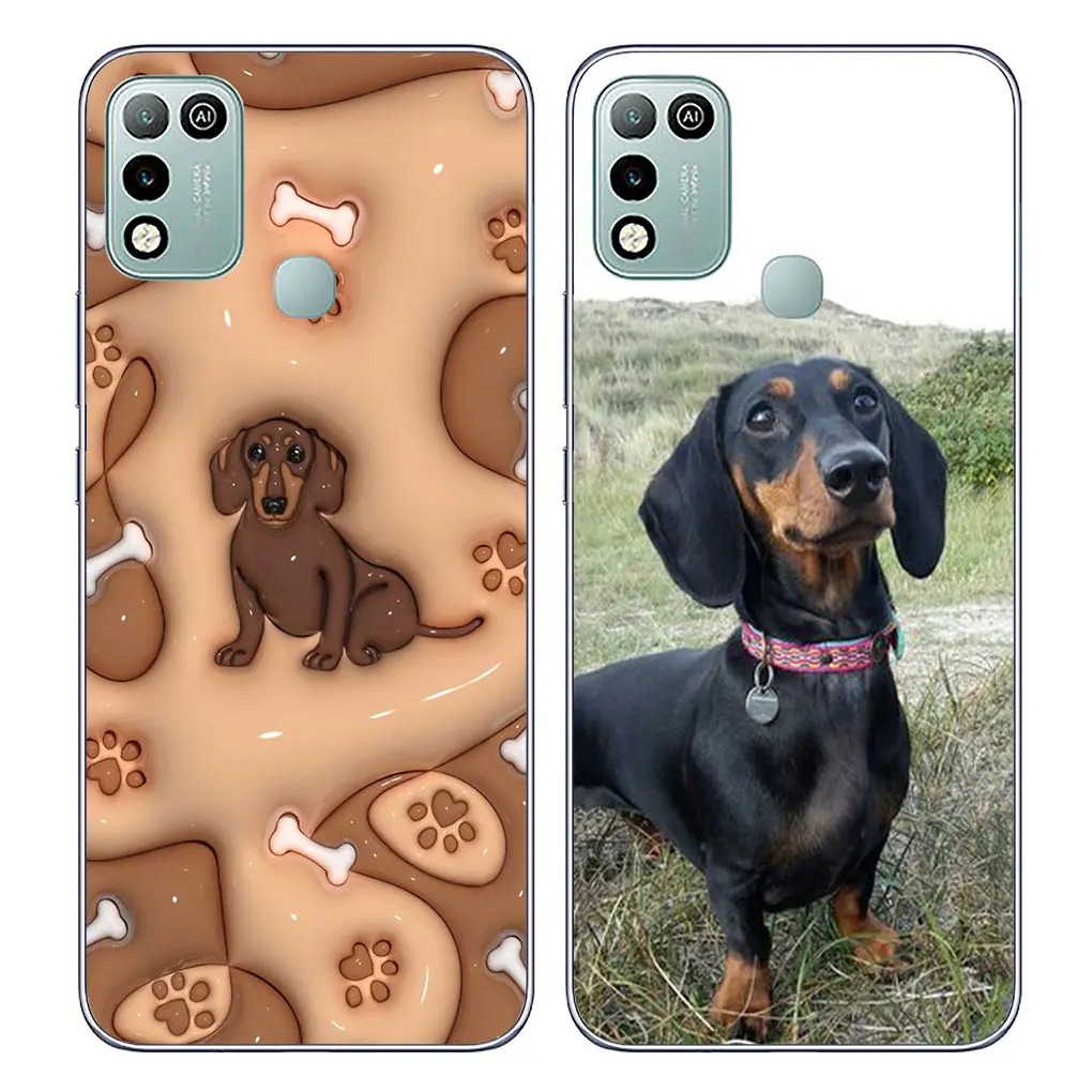 Custodia morbida per cani bassotto per Motorola Moto E13 E22I E22 G52 G42 G32 G23 G22 E20 E30 E40 E4 E5 G200 custodia in Silicone