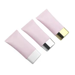 10-100pcs Empty 80ml Flat Soft Tube Matte Pink Squeeze Tube Lotion Bottle Sunscreen/Isolation Cream/ Foundation Container Travel