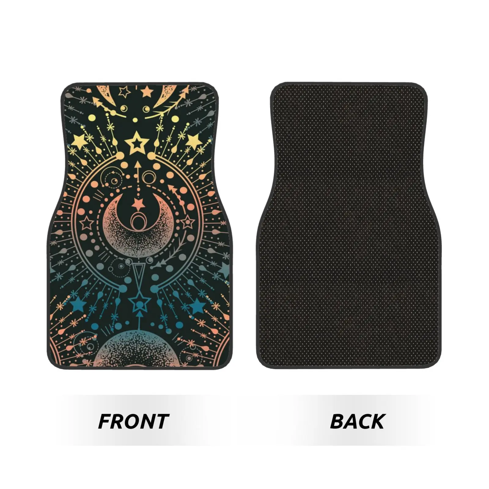 Tarot Moon Butterfly Mag Magic Astrology Magical Moon Star Front Automotive Carpet Floor Mats Universal Fit for Suv Vans