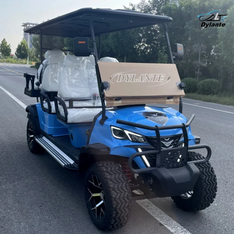 Factory Direct Sale New 6 Seat Independent Suspension Golf Cart with 72V 5kw Electric Hunting Car All Terrain Off-Road Vehicle