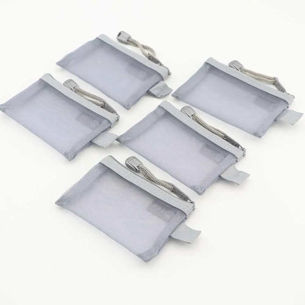 3 Color Portable Earphone Credit Card Stationery Bag Lipstick Mesh Card Bag Key Storage Bag Coin Purse Sundries Organizer