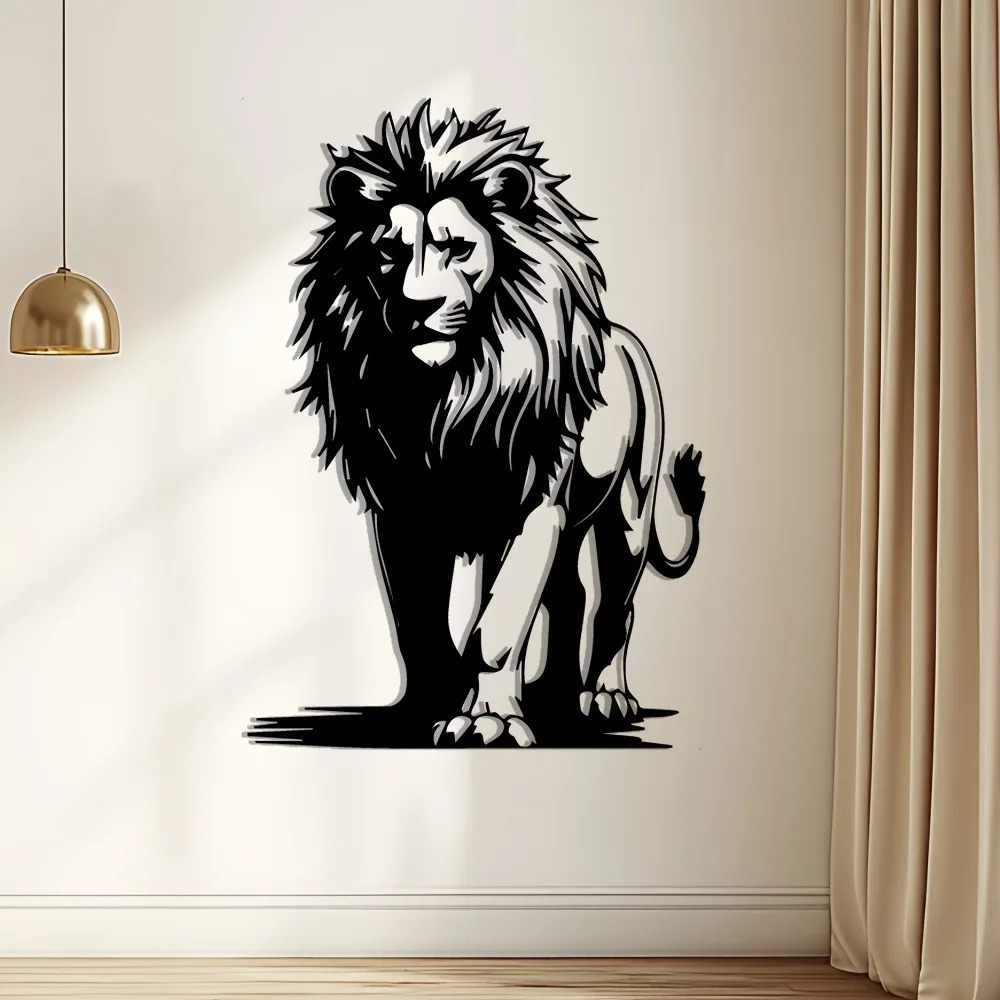 Lion Family African Iron Wall Art Rustproof Stencil Decor Living Room Patio Christmas Gift Ornament