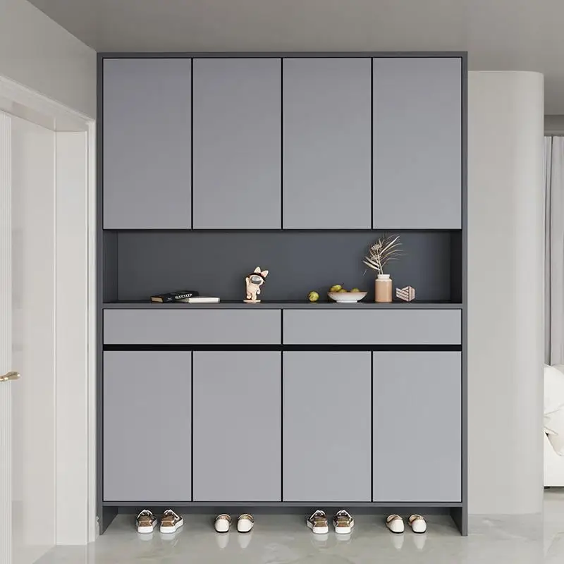 Aluminum alloy shoe cabinet Home door Outdoor balcony Shoe storage cabinet Waterproof sunscreen storage cabinet